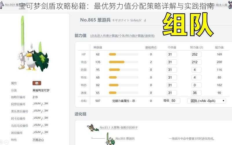 宝可梦剑盾攻略秘籍:最优努力值分配策略详解与实践指南