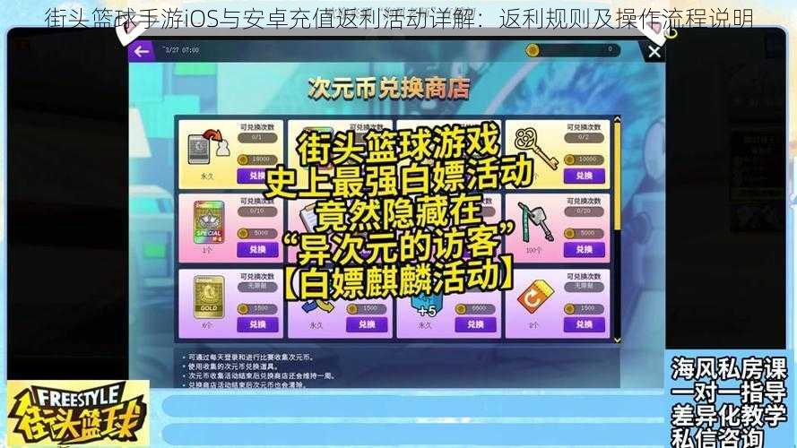 街头篮球手游iOS与安卓充值返利活动详解:返利规则及操作流程说明