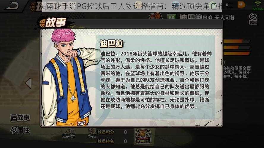 街头篮球手游PG控球后卫人物选择指南:精选顶尖角色推荐