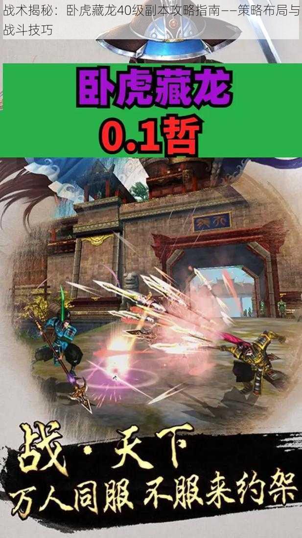 战术揭秘:卧虎藏龙40级副本攻略指南——策略布局与战斗技巧