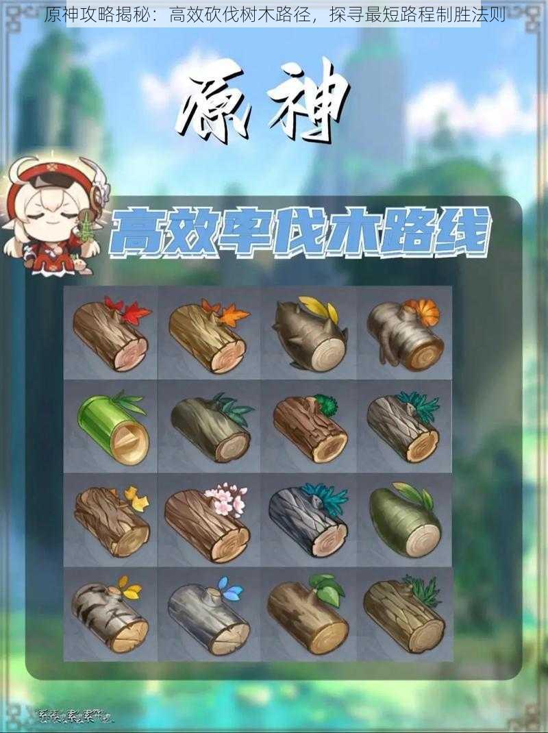 原神攻略揭秘:高效砍伐树木路径,探寻最短路程制胜法则